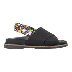 Ganni Mona Black Floral Slingback Casual Sandals Women’s 38